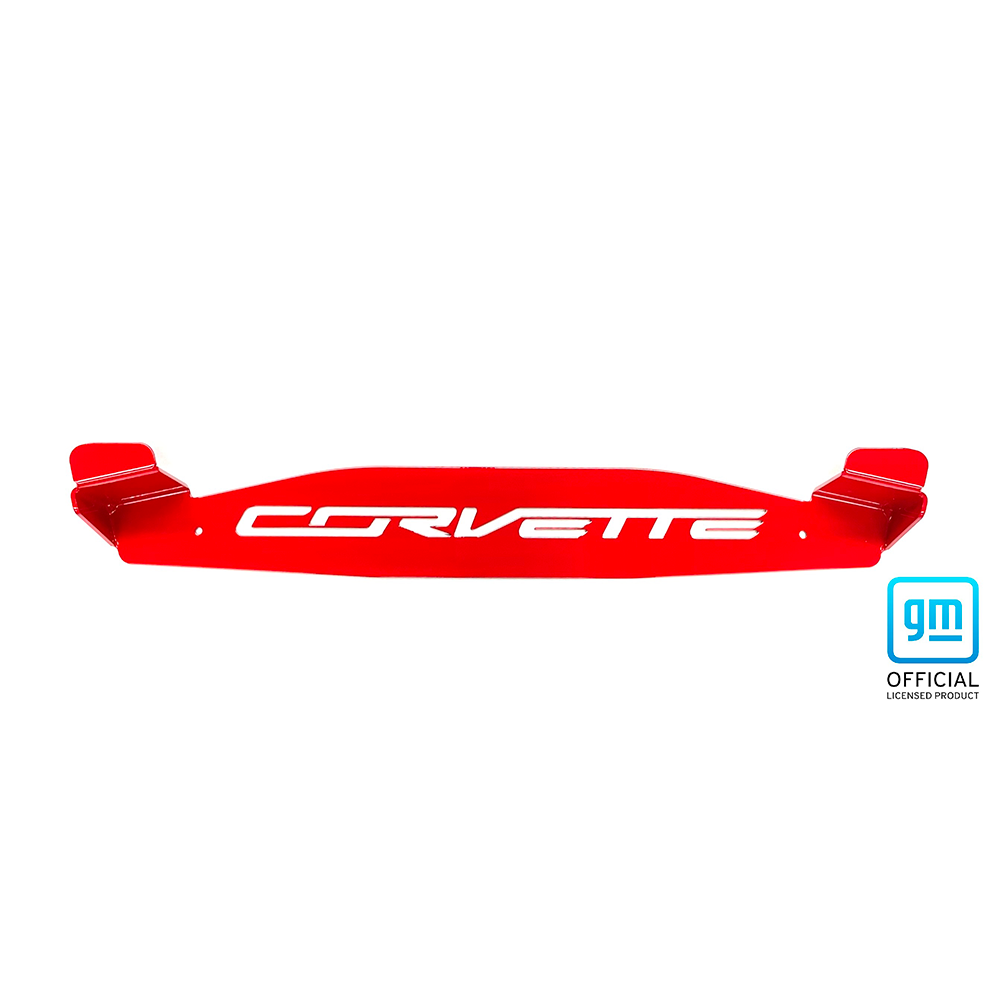 Corvette Coupe Wall Mount Roof Rack W/ Corvette Script,  Red, C6,  C7 & C8