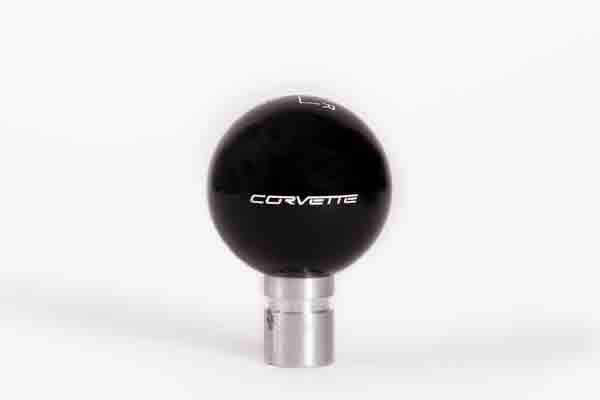 2005-13 C6/Z06/Grand Sport/ZR1 Corvette Hurst Style Engraved BLACK Shift Ball Knob