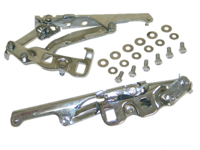 Trunk Lid Hinges - Chrome, C5 Corvette, C5/Z06
