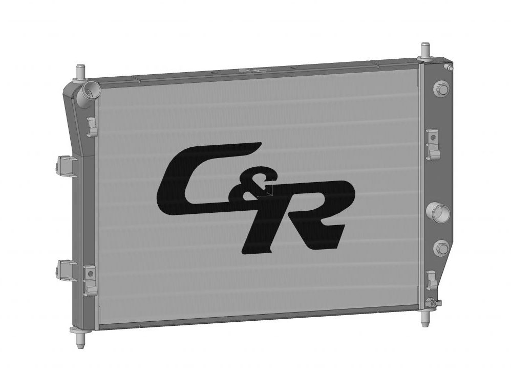 C&R Racing Chevrolet Corvette C6 2005-12 Base OE Fit Radiator w/ 7 Plate TOC with OE Fittings