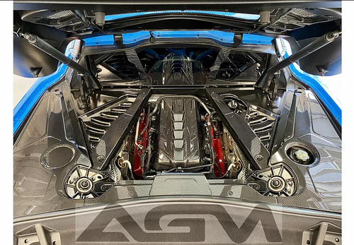 20-23+ C8 Corvette  Carbon Fiber Ultimate Engine Bay Package, AGMotorsports