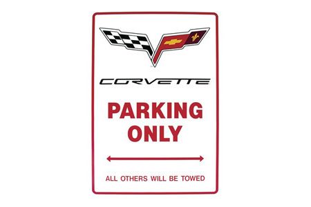 Corvette Parking Sign : Large C6 Logo Corvette Sign