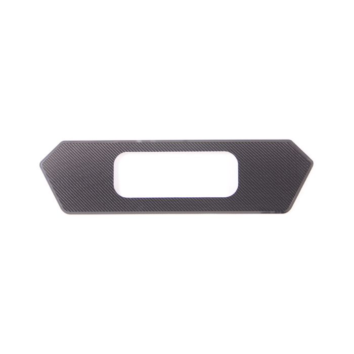 C8 Corvette 20-22 Tag Back Trim Plate - Carbon Fiber w/ Polished Stainless Trim