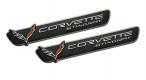 C7 Corvette Stingray, Emblems, Badges, Dash Plaque, Black,  Pair