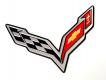 C7 Corvette Stingray Flag, C7 Emblems, C7 Corvette Emblem, Fender Badges, Pair 
