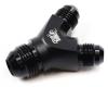 High Flow 8AN x 8AN x 8AN Y Fitting Male/Male/Male Black Aluminum Nitrous Outlet