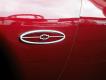 1997-2004 C5 Corvette, Side Marker Trim Polished Chevy Bowtie GML Rear Side 2pc, Stainless Steel
