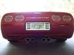 1997-2004 C5 Corvette, Taillight Grilles Polished Slotted 4pc, Stainless Steel