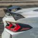 Corvette C8 Z51 Rear Trunk Spoiler Add-On Wicker Extension, Hydro-Dripped Carbon 