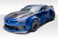 2016-2017 Camaro V8 Duraflex Grid Front Bumper Air Duct Extensions Add Ons 2 Piece, Fiberglass, Unpainted