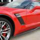 C7 Corvette Z06 WCC Front Carbon Fiber Fender Vents, without Z06 Emblems, Pair