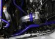 HPS Intercooler Hot Charge Pipe and Cold Side with Blue Hoses 15-17 Ford Mustang Ecoboost 2.3L Turbo, Polish