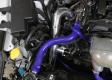 HPS Intercooler Hot Charge Pipe and Cold Side with Blue Hoses 15-17 Ford Mustang Ecoboost 2.3L Turbo, Polish