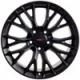 C7 Z06 Corvette Matte Black Wheel 19x10 / 18x8.5 Set, Fitment for C6 Corvette with Black Lugs  