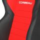 Corbeau LG1 Racing Seat, LG1 Black Vinyl/Red Cloth , 25507PR