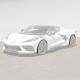 EOS C8 Corvette Stingray Dry Carbon Fiber Side Wheel Fender - Front & Rear