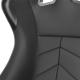 Corbeau DFX Racing Seat, Black Carbon Vinyl / Cloth Black Piping, 34901BP