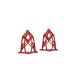 20-25+ C8 Corvette Rear Hatch Strut Brackets in Edge Red W/ Cross Flags Logo Cou