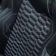 C8 Corvette Premium Custom Leather Seat Covers, All Black with Double HEX WHITE Stiching Accent Insert