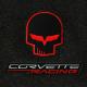 C6 Corvette RED Jake Design C6 Corvette Early Design 2005-2007 Front Floor Mat Set (Post style) 