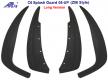 APsis C6 Corvette Z06/GS Style Rear Splash Guards for base models, Matte Black Plastic 