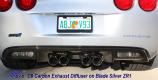 Real Carbon Fiber, C6 ZR1 Corvette Exhaust Diffuser, Matches ZR1 Carbon Fiber 