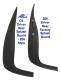 APsis Corvette C6, Z06 Style Front Splash Guards, Long Version - Pair
