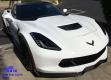 C7 Z06 Corvette 15-19, Replica Stage 2 Front Splitter Wiinglets Only, 2 pcs/set, Carbon Fiber/Matte Black