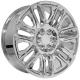 OE Wheels CV57 22x9 6x139.7 28et Chrome with Chrome Insert Wheel