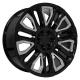 OE Wheels CV57 24x10 6x139.7 31et Gloss Black with Chrome Insert Wheel