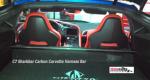 2014+ C7 Corvette Carbon Fiber wrapped Harness Bar, Harness Mounting for Track Events