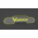 Corvette WindRestrictor Illuminated Glow Plate - Flags With Corvette Racing Coup