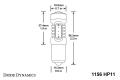 1156 LED Bulb HP11 LED Amber Single Diode Dynamics