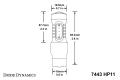 7443 LED Bulb HP11 LED Cool White Single Diode Dynamics