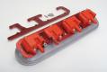 COIL BRACKETS for LSx Engines 1 pr Billet Aluminum, Red Anodized