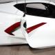 Red Carbon Fiber Side Fender Vent Door Handle Cover Trim For Corvette C8 20-2025