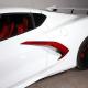 Red Carbon Fiber Side Fender Vent Door Handle Cover Trim For Corvette C8 20-2025