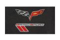 C6 Corvette 13L Lloyd Ultimat Floor Mats w/Red-Black Grand Sport & C6 Flags