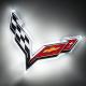 C7 Corvette Oracle Custom LED Lighted C7 Crossed Flag Emblem for Bumper, Fits Front or Rear