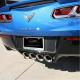 Corvette License Plate Frame, Chrome w/Stainless Steel Overlay & Carbon Fiber 