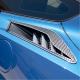 Corvette Rear Quarter Vent Set 10Pc Carbon Fiber w/Polished Trim, C7 Stingray,  